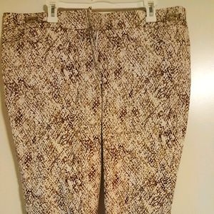 Snake skin ankle lenght pants
